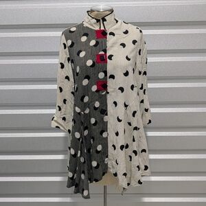 new MOONLIGHT drapey tunic top blouse S